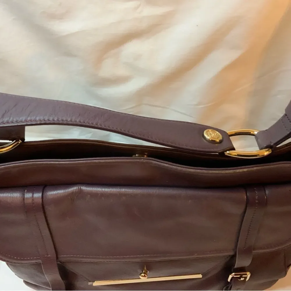 TRE VERO Purple Leather  Hobo Handbag Purse Bag-VERY NICE